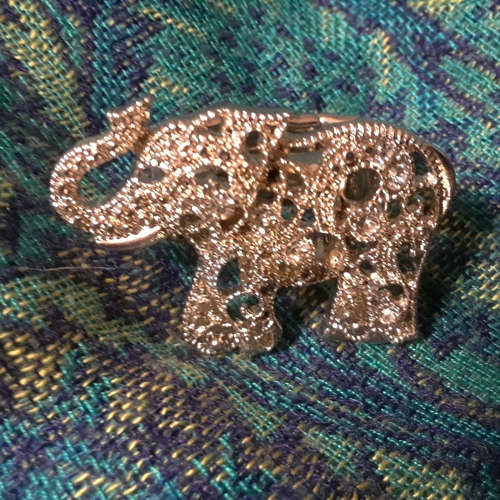Large, Silver, Elephant ring